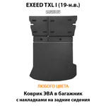Коврик ЭВА в багажник с накладками на задние сидения авто для EXEED TXL I (19-н.в.)