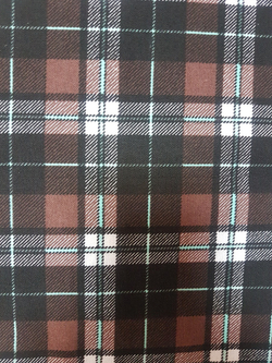 Ткань рубашечная-халатная Prival Фланель шотландка, коричневая клетка, 160г/м2, 1.5х15м