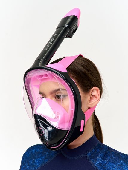 Маска полнолицевая Sargan Планета океан 2.0 черный/розовый