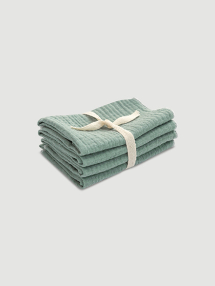 Сет из 4х муслиновых салфеток Mjölk Mist Green