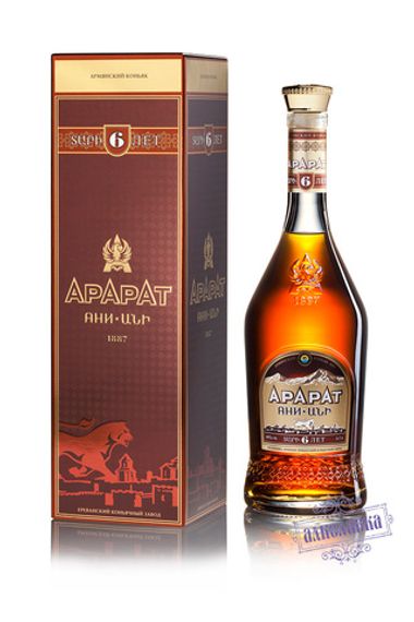 Коньяк Арарат. Ани 6 лет выдержки, 0,7 л, подарочная упаковка.