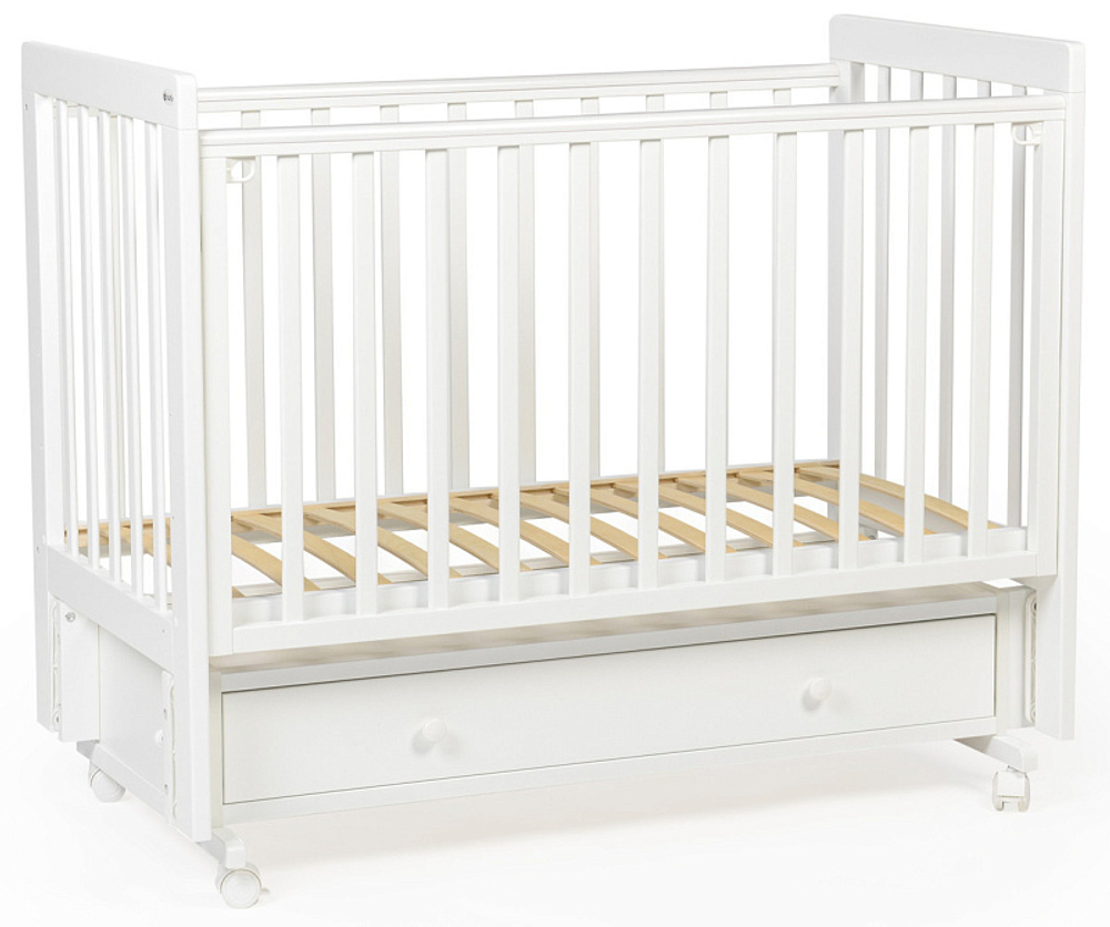 Детская кроватка Tutis Cloud 4 с маятником и ящиком VD25-2122201 белый