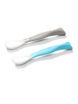 Ложки для прикорма 6 месяцев обучающие эластичные набор 2 шт