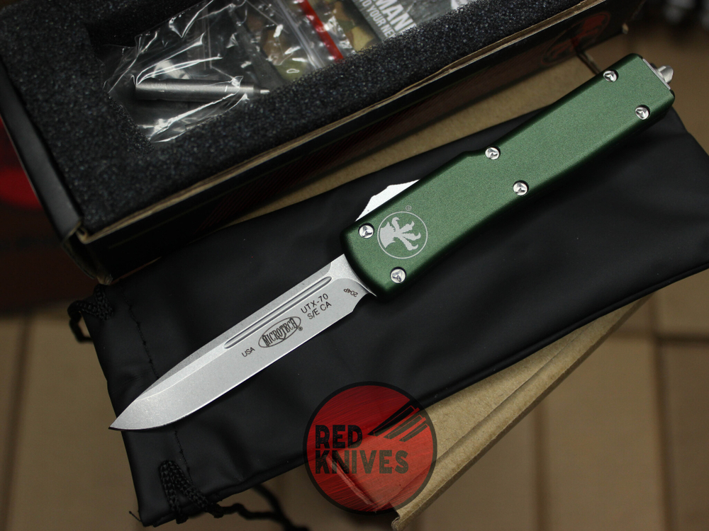 Нож Microtech UTX-70 A+++ Standard S/E - зеленый апокалиптик