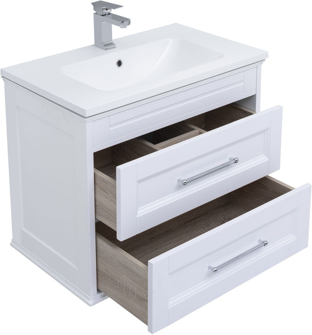 Комплект мебели для ванной Aquanet Бостон М 80 белый матовый