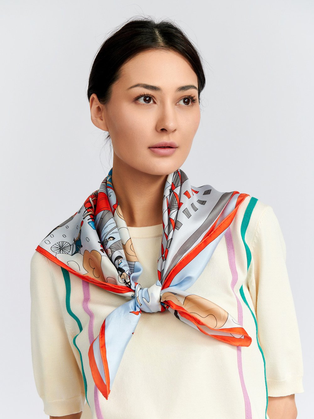 ПЛАТОК ШЕЛК | 90х90 см | "Алматы"