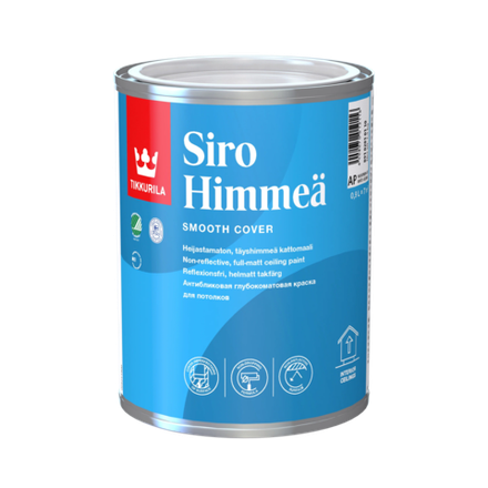 Краска для потолка  матовая Tikkurila  Siro Himmea (0,9л) пр-во Финляндия