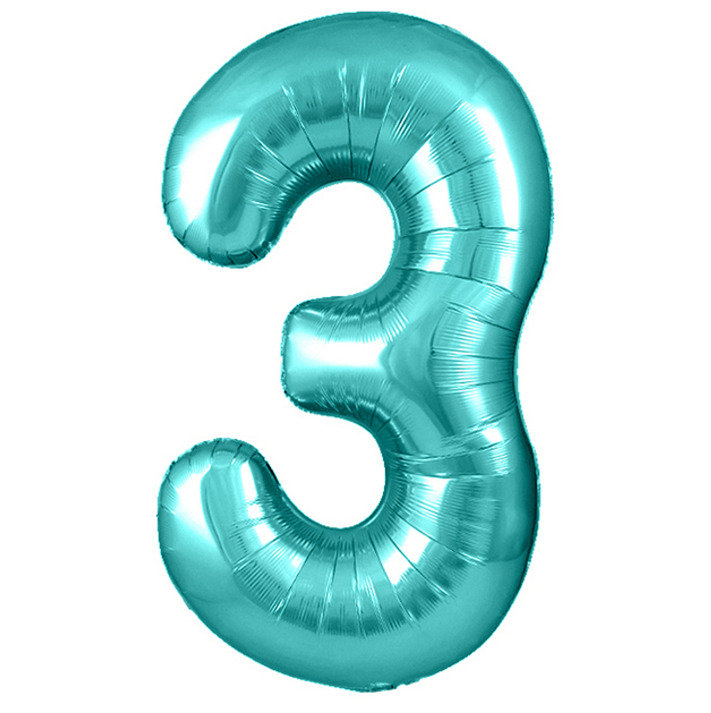 Цифра 3 Бирюзовый 40" ж76
