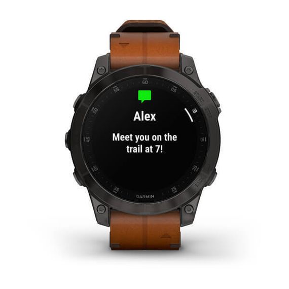 Garmin Epix Gen 2 Sapphire — титановый смарт-часы с кожаным ремешком