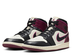 Кроссовки Air Jordan 1 Mid SE Sail/Active Pink/Bordeaux/Black