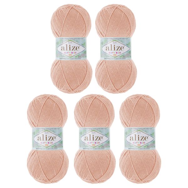 Пряжа Alize (Ализе) Happy Baby New / уп.5 мот. по 100 г, 320м, 382 пудра