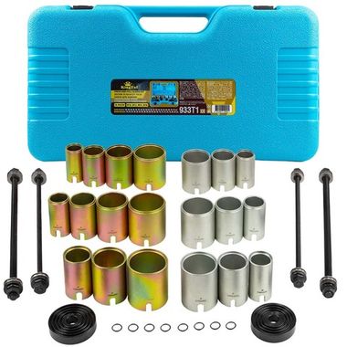 Набор инструментов для замены сайлентблоков, втулок и подшипников 26пр. KINGTUL KT-933T1