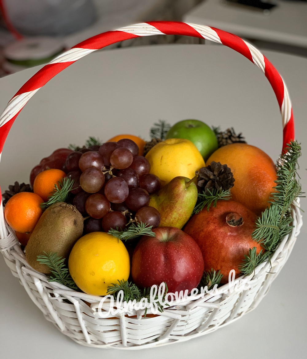 Новогодняя фруктовая корзина "Happy New Year"