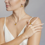 Кольцо Qudo Firenze light topaz 17.2 мм 611924 BR/RG