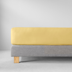 Простыня на резинке 150x200 Estella 705 quitte светло-желтая