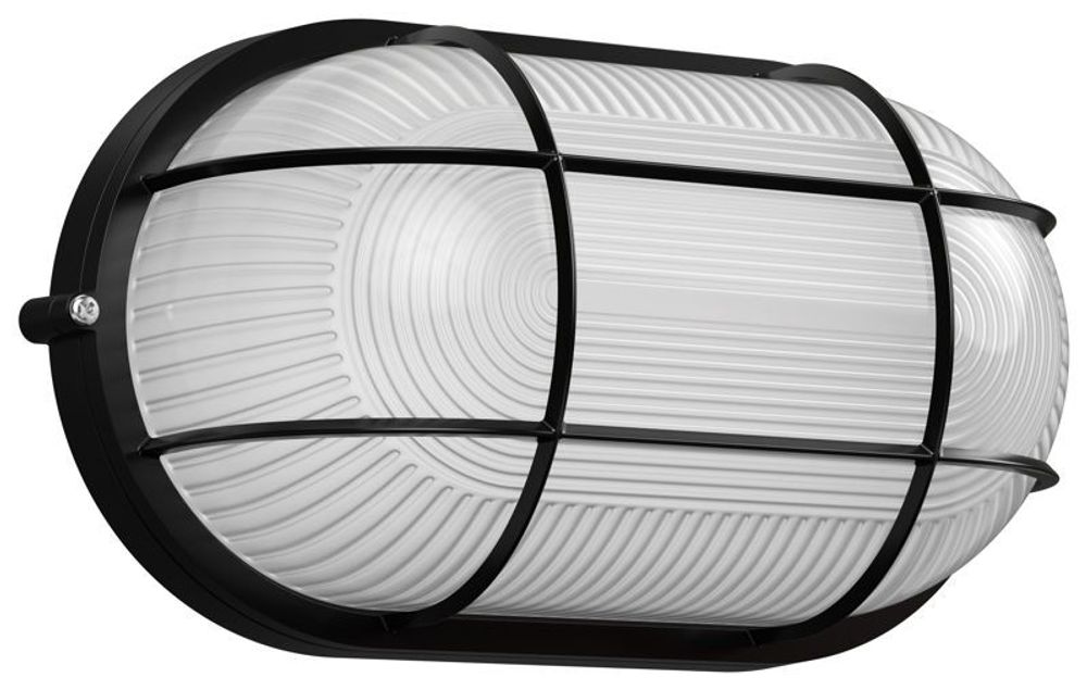 Светильник НПП 1202 100Вт E27 IP54 черн. овал с решеткой IEK LNPP0-1202-1-100-K02