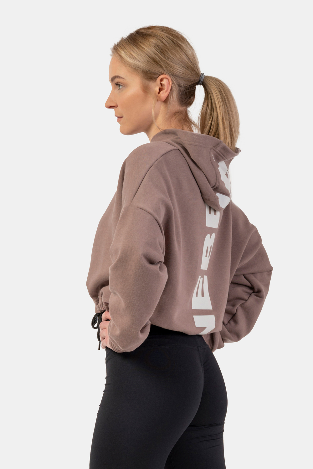 Худи LOOSE FIT CROP HOODIE ICONIC 421 Коричневая