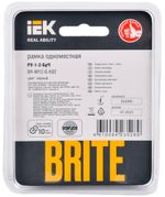 BRITE Рамка 1 -местная РУ-1-2-БрЧ стекло черный IEK