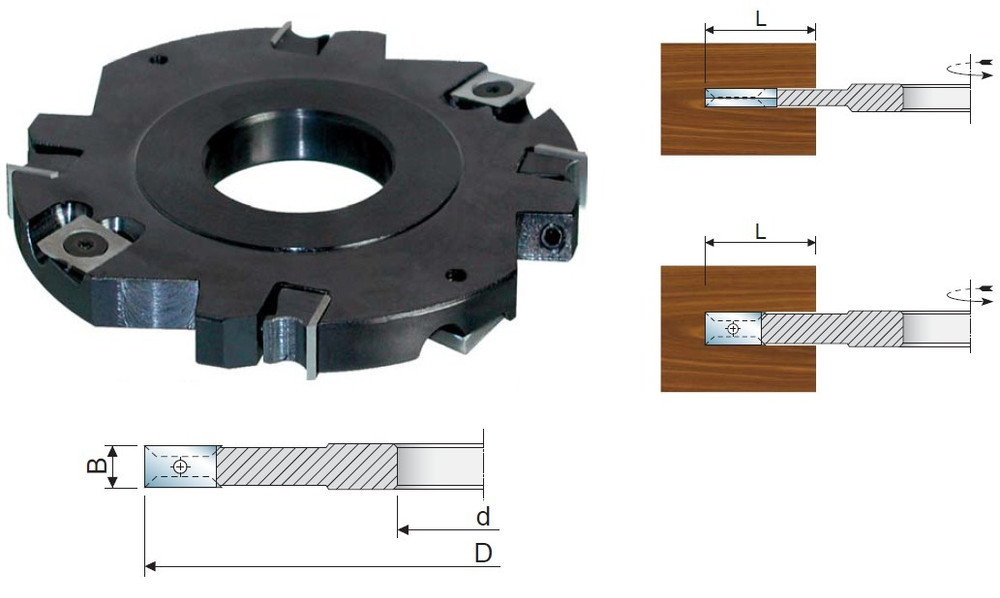 HM фреза D.150*4 d.40 L.0-40 Z2+2 R2+2