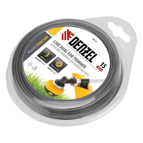 96129 Леска для триммера двухком. круглая 3,0мм 15 м