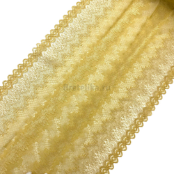Кружево эластичное желтое 21 см