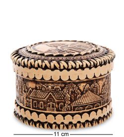 Народные промыслы BST-602 Шкатулка «Храм» (береста)