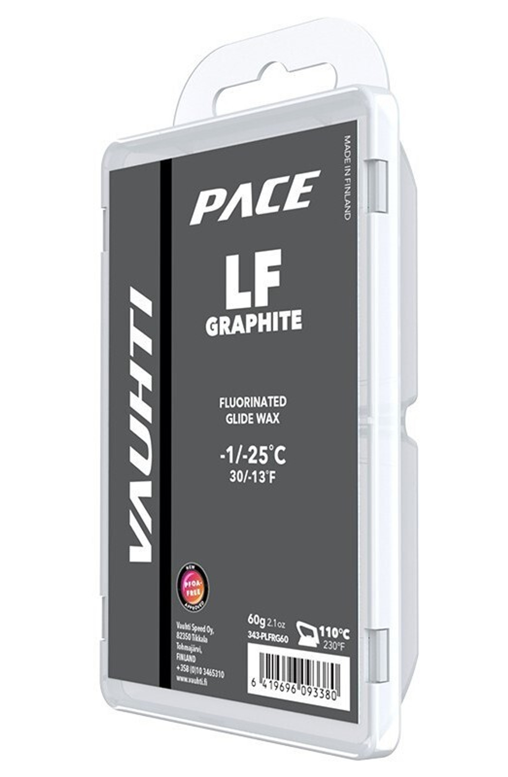 Парафин VAUHTI LF GRAPHITE -1°C/-25°C EV343-PLFRG60