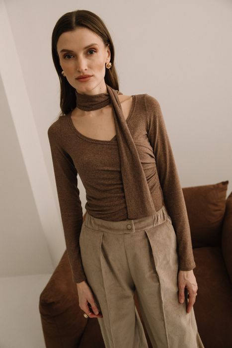 ПОВЯЗКА НА ГОЛОВУ БРЮНЕ ШОКОЛАДНЫЙ С БЛЕСТКАМИ