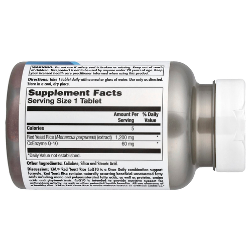 KAL, красный ферментированный рис и коэнзим Q10, 30 таблеток