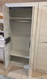 Шкаф 2-х ств. Леонардо ШК-36 бетон пайн светлый/графит