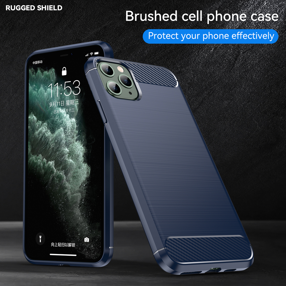 Чехол для iPhone 11 Pro цвет Blue (синий), серия Carbon от Caseport