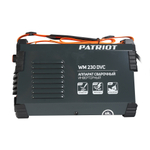 Аппарат сварочный инверторный PATRIOT WM 230 DVC MMA, входное напряжение: 1ф,140-240В;сварочный ток макс: 230A; ПВ при макс. токе: 70%, дисплей,кейс, ARC FORCE, ANTI STICK,HOT START, VRD, Электроды Patriot ЭР-46, 3мм, 1 кг
