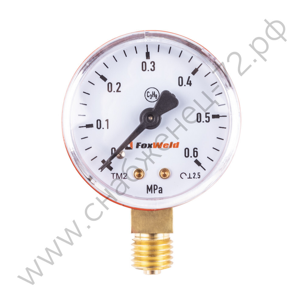 Манометр 0,6 МПа (пропановый, латунь)