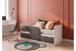 Кровать детская Стандарт КР-22 NEW, Белый, Серый