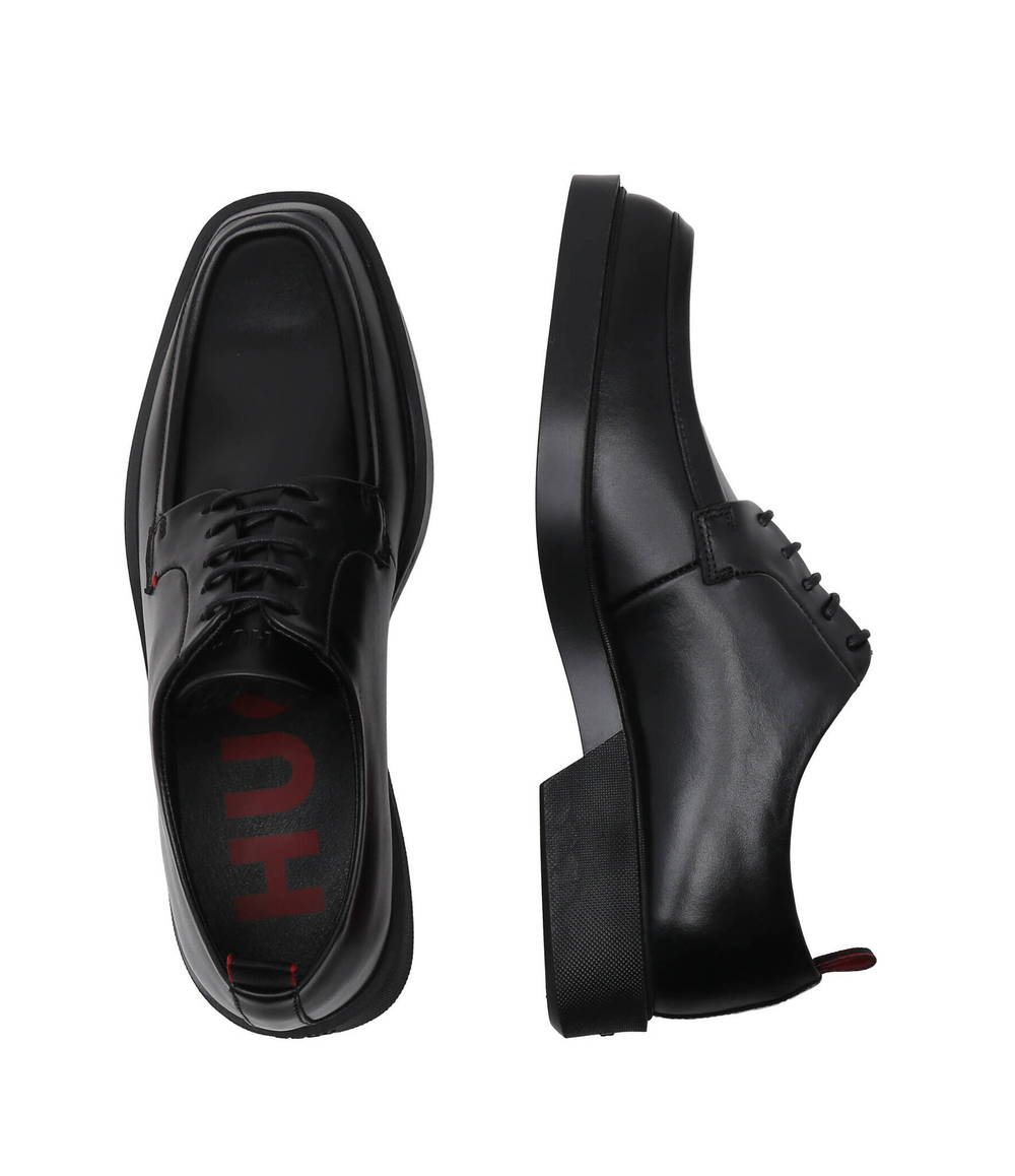 Кожаные дерби iker_derb_ltap HUGO - черный(50517189)