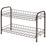 Полка для обуви, мет-л, 2 секц, 66х28х44 см, медный антик, Nika, ЭТ3/А