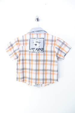 Рубашка хлопковая в клетку на 3-4 года