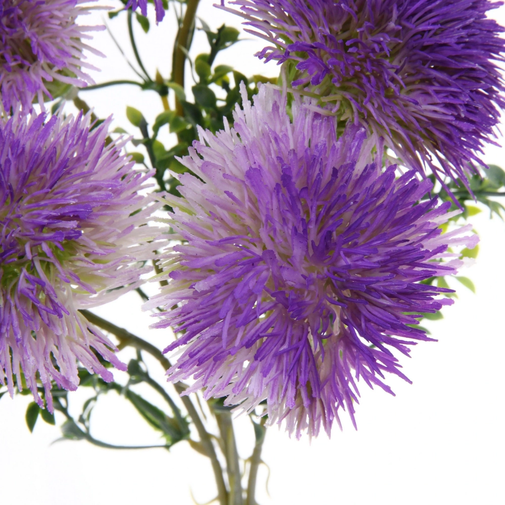 Искусственные цветы «Волшебство лета» 32см Одуванчики 5 цветков сиреневые