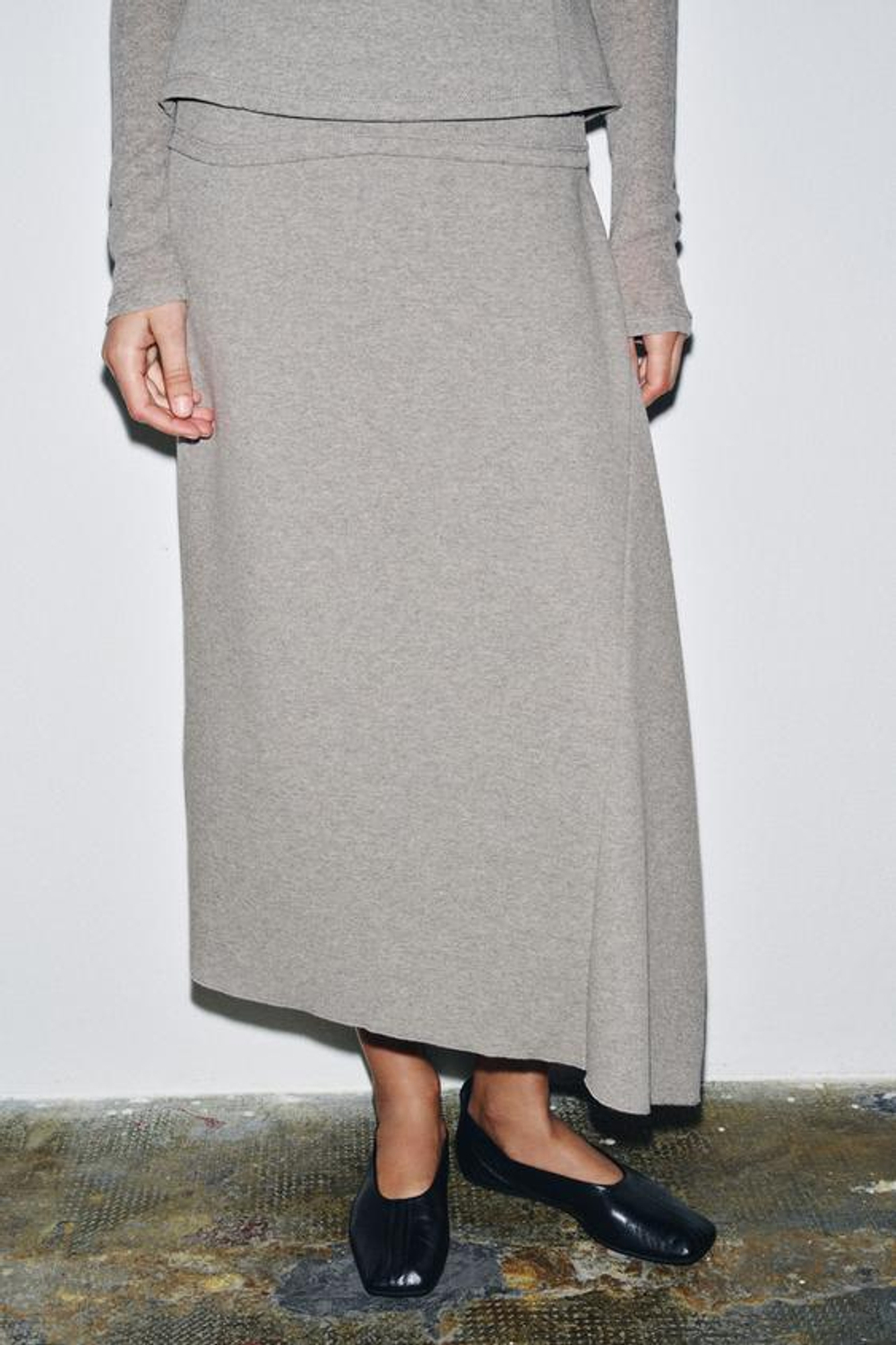 ZARA ЮБКА МИДИ АСИММЕТРИЧНОГО КРОЯ, ЦВЕТ ВЕРБЛЮЖЬЕЙ ШЕРСТИ