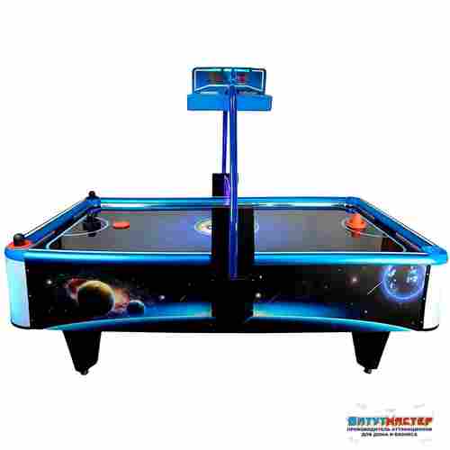 Детский аэрохоккей «Астронавт» с лампой над полем, 220×120×180 см