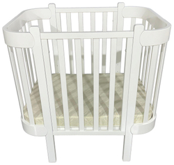 Детская кроватка Bellini Ariadna продольный маятник 3 в 1 белый/белый
