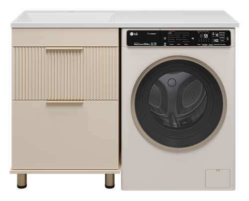 Тумба под раковину Brevita Enfida 60 под стиральную машину (бежевая)