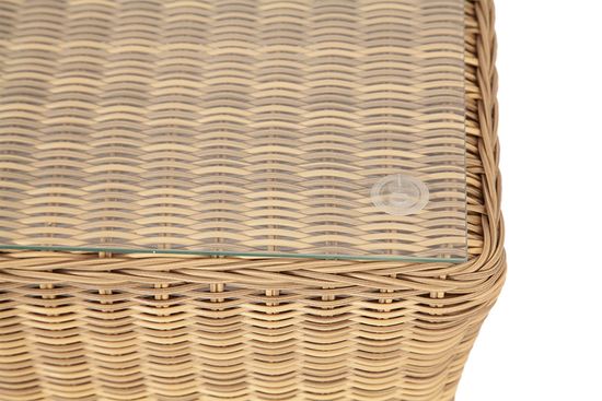 "Капучино" журнальный столик из искусственного ротанга, цвет соломенный