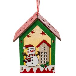 GAEM Изделие декоративное подвесное "Домик" с подсветкой, L8 W6,5 H10 см, 2в.