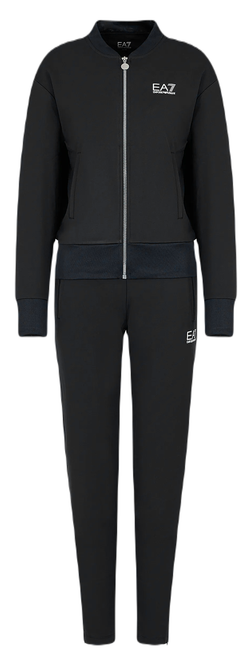 Женский теннисный костюм EA7 Woman Jersey Tracksuit - Black