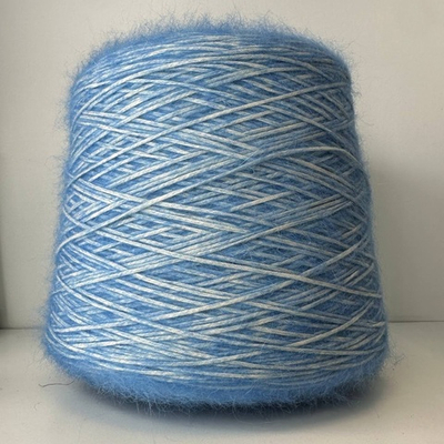 COCKER - Pecci Filati; 22% альпака superfine, 14% меринос 64% хлопок organic; 200м/100гр. col. 503, цвет: голубой пух на белом шнурке; S711;Есть бобинки весом 210, 146, 125 гр