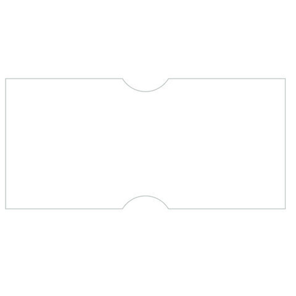 Этикет-лента 21х12 мм прямоугольная, белая, КОМПЛЕКТ 5 рулонов по 600 шт., BRAUBERG, 114207