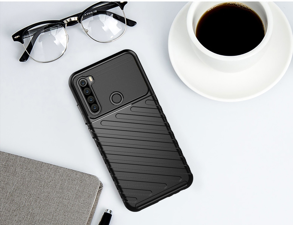 Чехол для Xiaomi Redmi Note 8 цвет Black (черный), серия Onyx от Caseport