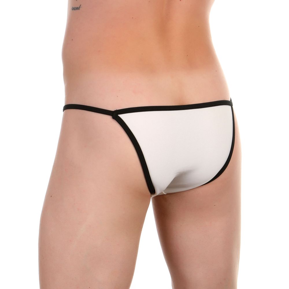 Мужские трусы танга белые Boefje