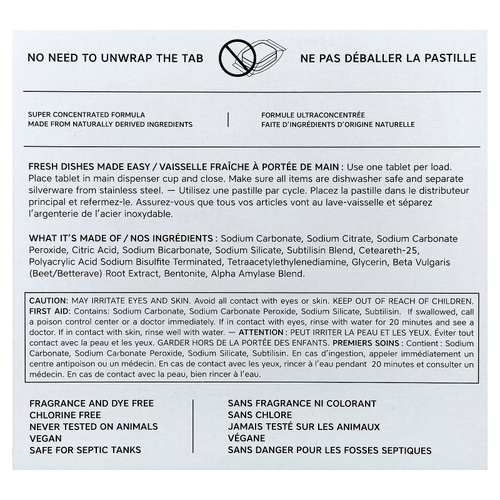 The Unscented Company, Таблетки для посудомоечной машины, 30 таблеток, 360 г (12,7 унции)